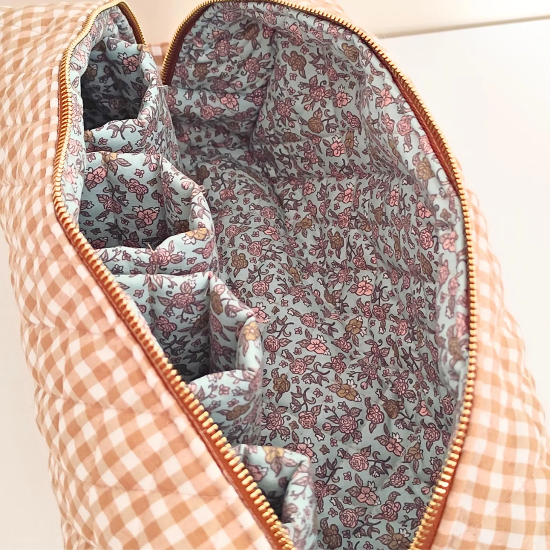 Quilted Hair Tool Bag Sewing PDF Pattern | Dyson Airwrap/Airstrait Bag | Zipper Pouch | Beginner Friendly | Toiletry Bag | Travel Organizer