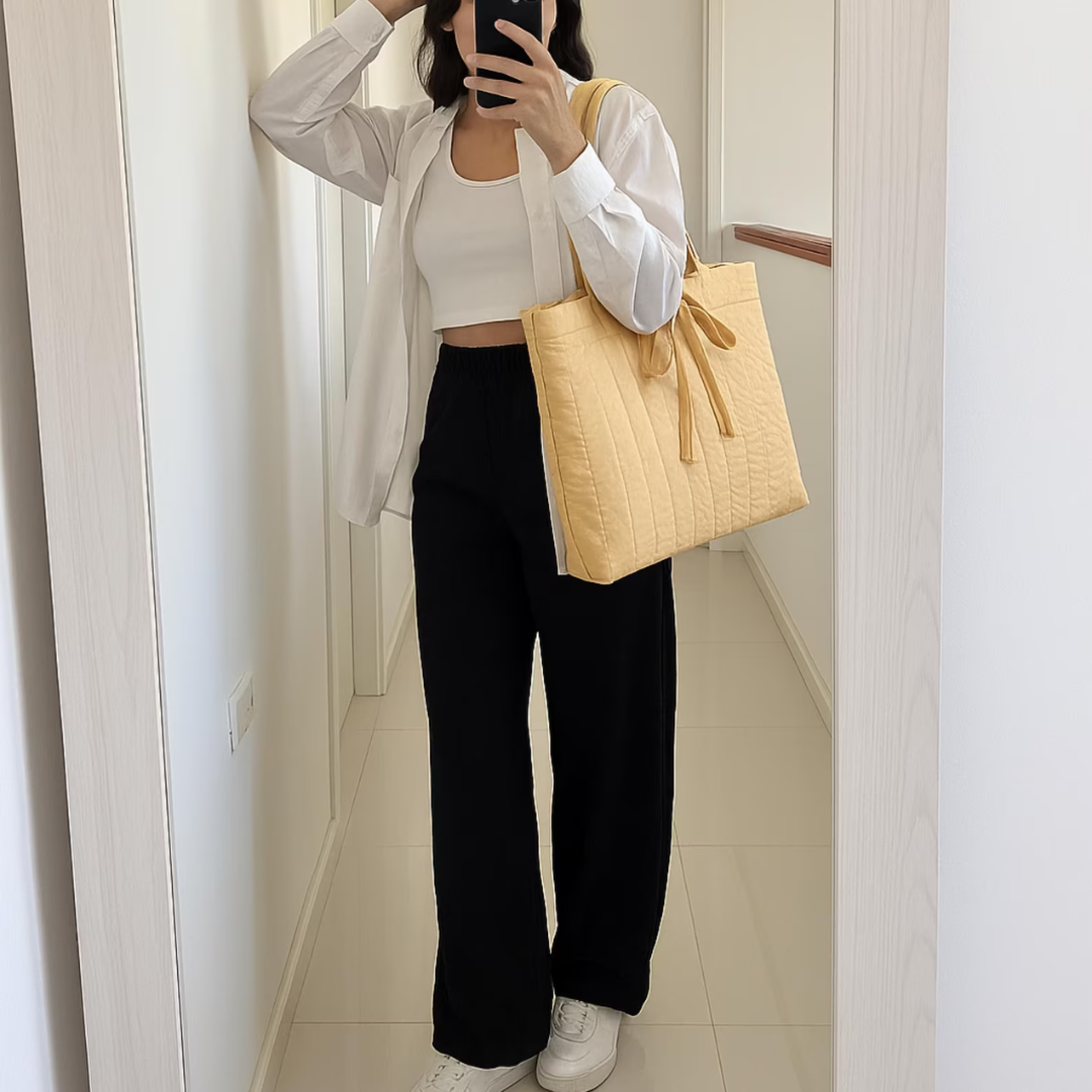 Quilted Tote Bag Sewing Pattern: Beginner Friendly PDF Template (A4/Letter)