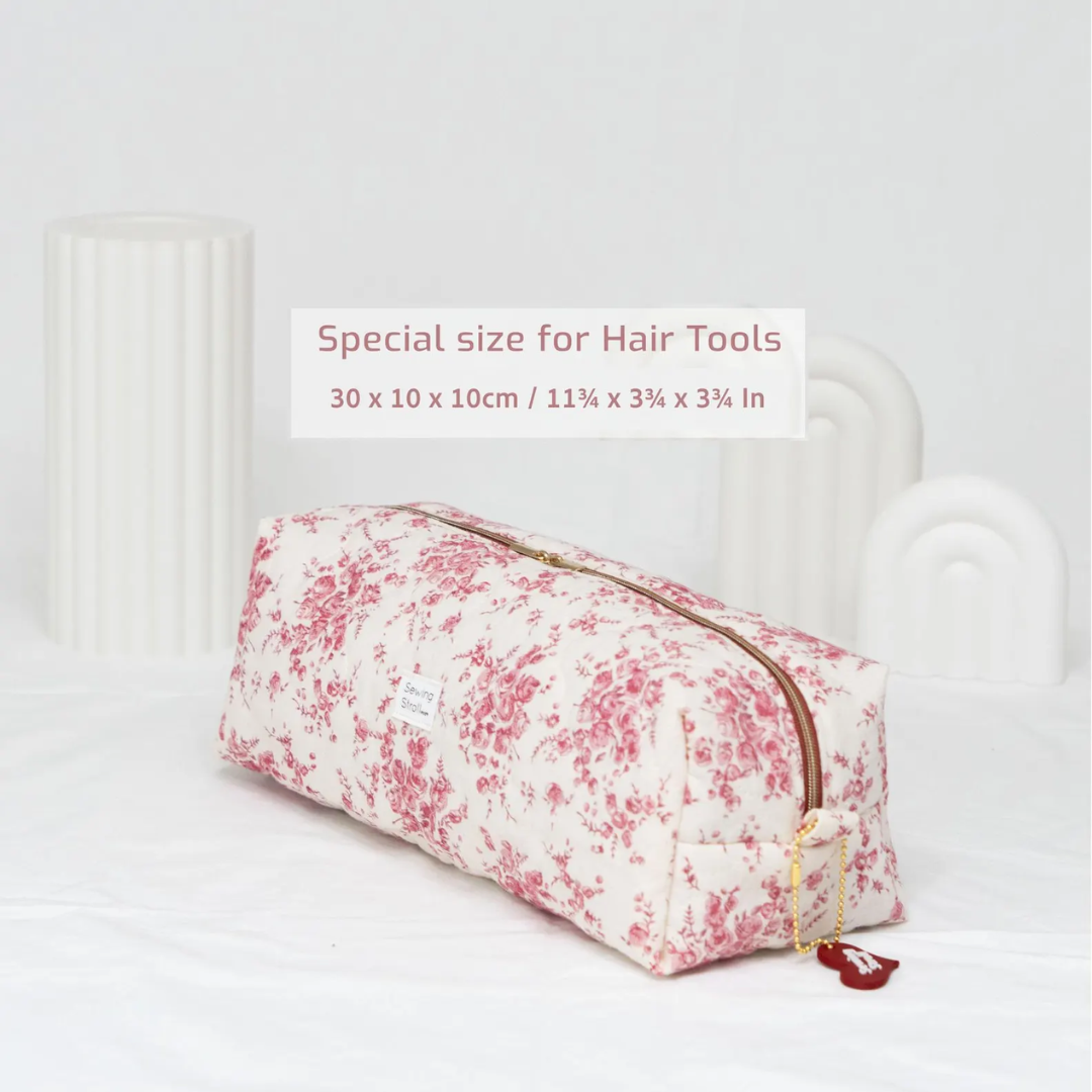 Travel Bag PDF Sewing Pattern, 5 Sizes, Makeup Bag, Hair Tool Organizer (4K Video)