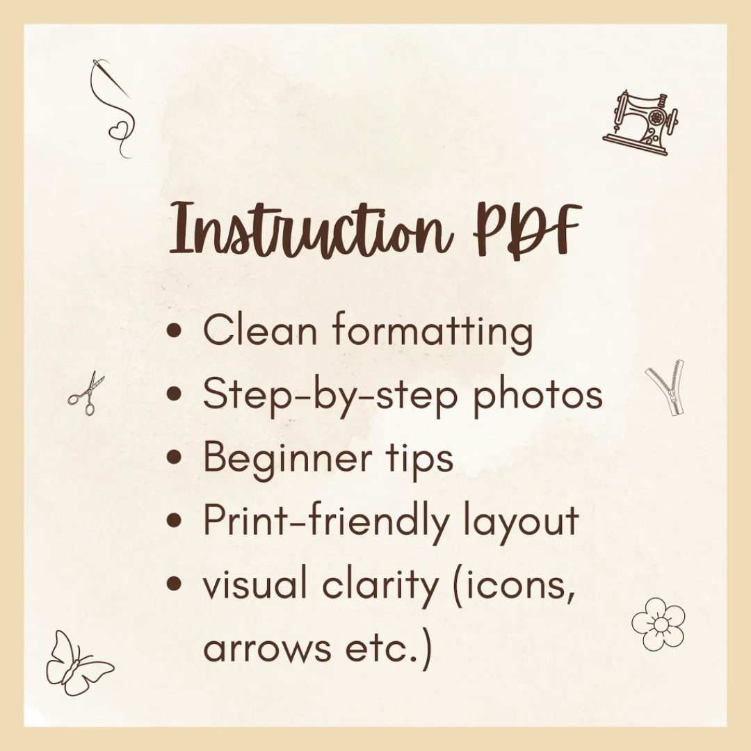 Quilted Tote Bag Sewing Pattern: Beginner Friendly PDF Template (A4/Letter)