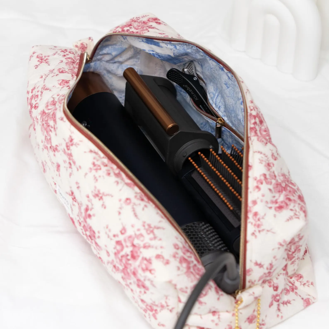 Travel Bag PDF Sewing Pattern, 5 Sizes, Makeup Bag, Hair Tool Organizer (4K Video)