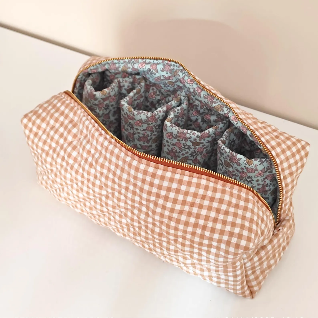 Quilted Hair Tool Bag Sewing PDF Pattern | Dyson Airwrap/Airstrait Bag | Zipper Pouch | Beginner Friendly | Toiletry Bag | Travel Organizer