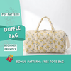 Duffle Bag Sewing Pattern | Travel Bag Pattern | Beginner Pattern | Large Bag Pattern | DIY Bag Pattern | Bag Pattern | PDF Sewing Pattern