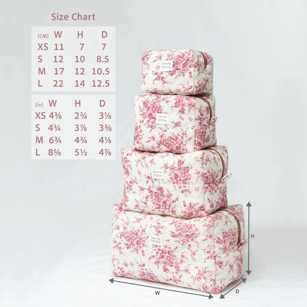 Travel Bag PDF Sewing Pattern, 5 Sizes, Makeup Bag, Hair Tool Organizer (4K Video)