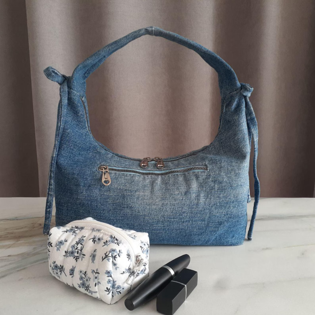 Makeup bag sewing pattern, 2 styles, 3 sizes, Quilted toiletry bag